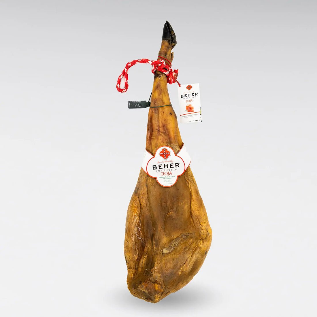 Jamón 100% ibérico cebo campo Beher etiqueta roja